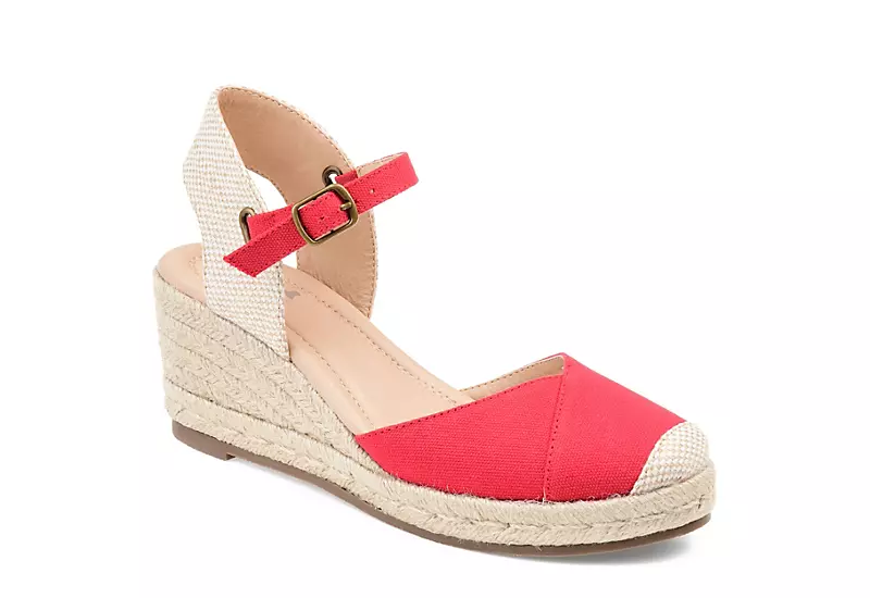 Journee Collection Womens Ashlyn Wedge Sandal - Red 3 Journee Collection Womens Ashlyn Wedge Sandal - Red