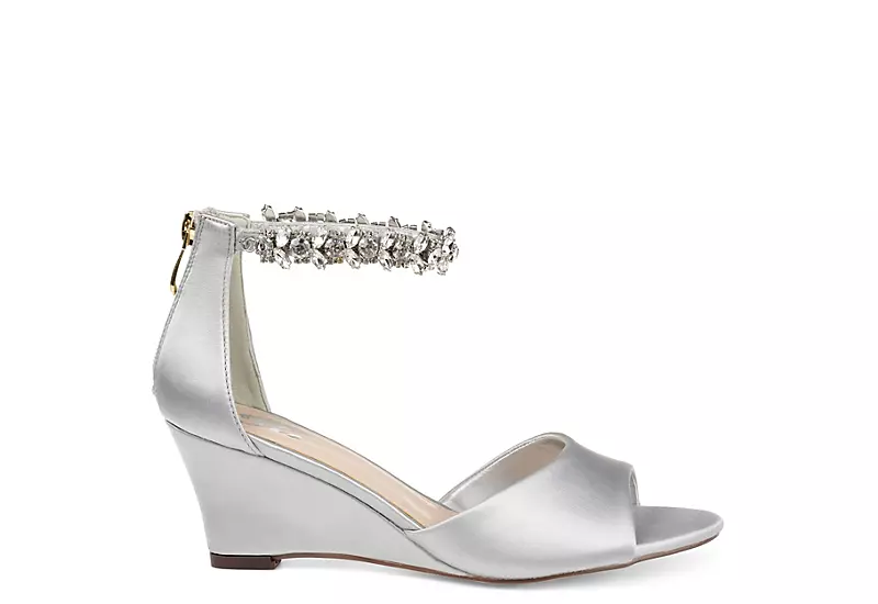 Journee Collection Womens Connor Wedge Sandal - Grey 4 Journee Collection Womens Connor Wedge Sandal - Grey - Image 2