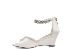 Journee Collection Womens Connor Wedge Sandal - White -Fashion Women Shoe US 01 102219 03