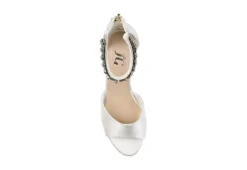 Journee Collection Womens Connor Wedge Sandal - White -Fashion Women Shoe US 01 102219 05