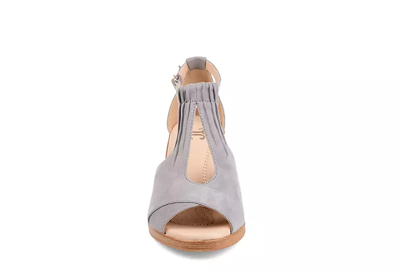 Journee Collection Womens Kedzie Wedge Sandal - Grey 5 Journee Collection Womens Kedzie Wedge Sandal - Grey - Image 3