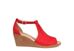 Journee Collection Womens Kedzie Wedge Sandal - Red 10 Journee Collection Womens Kedzie Wedge Sandal - Red -Fashion Women Shoe US 01 102268 01