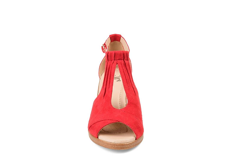 Journee Collection Womens Kedzie Wedge Sandal - Red 5 Journee Collection Womens Kedzie Wedge Sandal - Red - Image 3