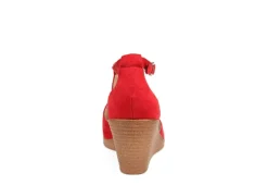 Journee Collection Womens Kedzie Wedge Sandal - Red 13 Journee Collection Womens Kedzie Wedge Sandal - Red -Fashion Women Shoe US 01 102268 04