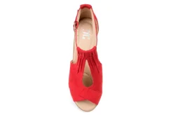 Journee Collection Womens Kedzie Wedge Sandal - Red 14 Journee Collection Womens Kedzie Wedge Sandal - Red -Fashion Women Shoe US 01 102268 05