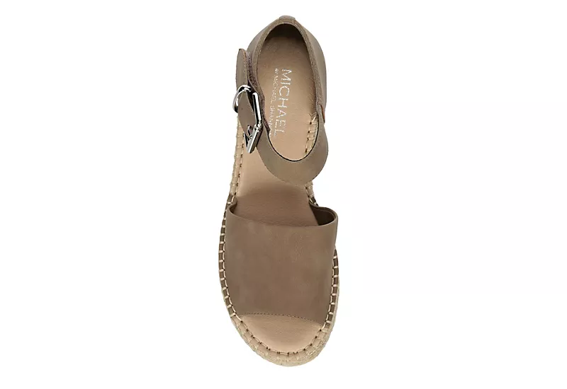 Michael By Michael Shannon Womens Giulia Wedge Sandal - Taupe 8 Michael By Michael Shannon Womens Giulia Wedge Sandal - Taupe - Image 6