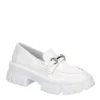Steve Madden Womens Trifecta Loafer - White 1 Steve Madden Womens Trifecta Loafer - White -Fashion Women Shoe US 01 105877 00