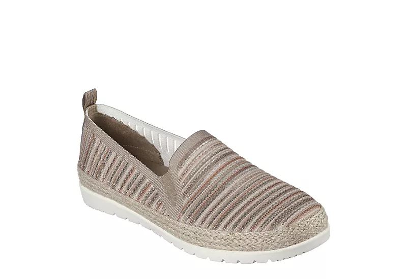Skechers Womens Flexpadrille 3.0 Serene Sweetie Slip On Sneaker - Taupe 2 Skechers Womens Flexpadrille 3.0 Serene Sweetie Slip On Sneaker - Taupe