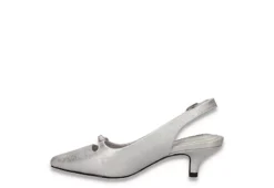 Easy Street Womens Emerin Slingback Pump - Silver 12 Easy Street Womens Emerin Slingback Pump - Silver -Fashion Women Shoe US 01 108061 03