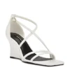 Nine West Womens Rolga Wedge Sandal - White -Fashion Women Shoe US 01 108884 00