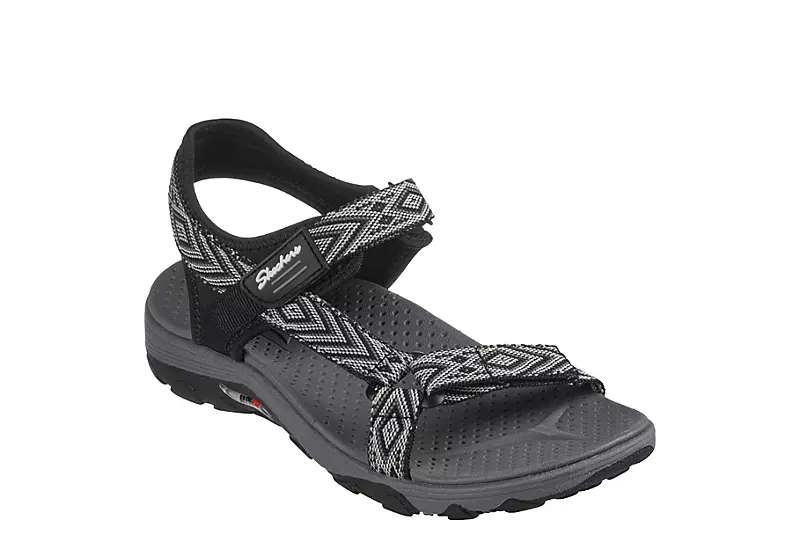 Skechers Womens Arch Fit Reggae Outdoor Sandal - Black 3 Skechers Womens Arch Fit Reggae Outdoor Sandal - Black