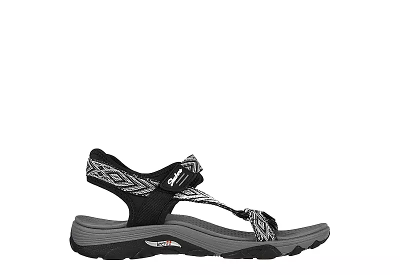 Skechers Womens Arch Fit Reggae Outdoor Sandal - Black 4 Skechers Womens Arch Fit Reggae Outdoor Sandal - Black - Image 2