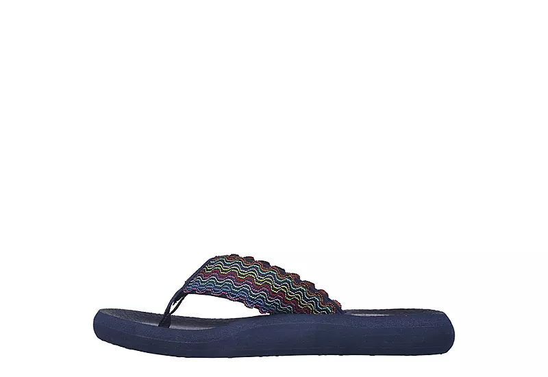 Skechers Womens Asana Flip Flop Sandal - Navy 5 Skechers Womens Asana Flip Flop Sandal - Navy - Image 3