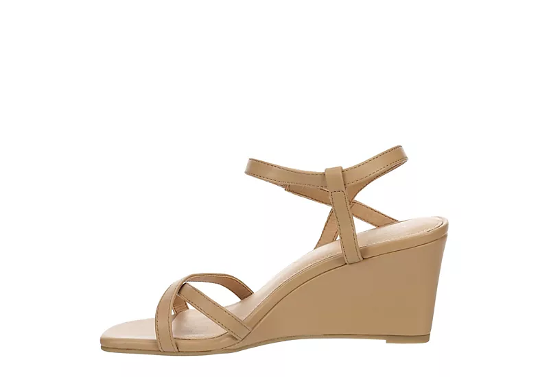 Michael By Michael Shannon Womens Lulu Wedge Sandal - Beige 6 Michael By Michael Shannon Womens Lulu Wedge Sandal - Beige - Image 4