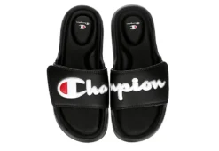 Champion Womens Foundation Split Script Slide Sandal - Black -Fashion Women Shoe US 01 202526 03