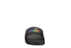Puma Womens Cool Cat Rainbow Slide Sandal - Black -Fashion Women Shoe US 01 202625 02