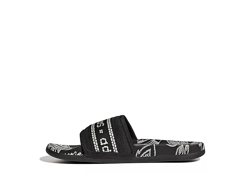 Adidas Womens Adilette Comfort Slide Sandal - Black 5 Adidas Womens Adilette Comfort Slide Sandal - Black - Image 3