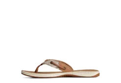 Sperry Womens Seafish Chambray Stripes Flip Flop Sandal - Tan -Fashion Women Shoe US 01 203195 03