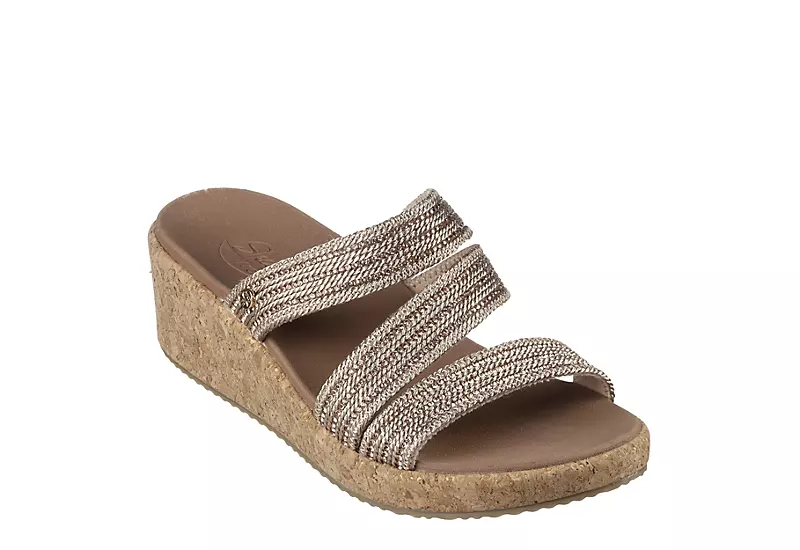 Skechers Womens Beverlee Always Classy Wedge Sandal - Rose Gold 3 Skechers Womens Beverlee Always Classy Wedge Sandal - Rose Gold