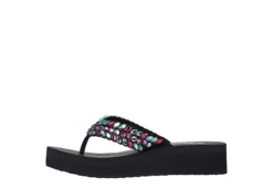 Skechers Womens Lovely Oasis Flip Flop Sandal - Black 11 Skechers Womens Lovely Oasis Flip Flop Sandal - Black -Fashion Women Shoe US 01 203267 02