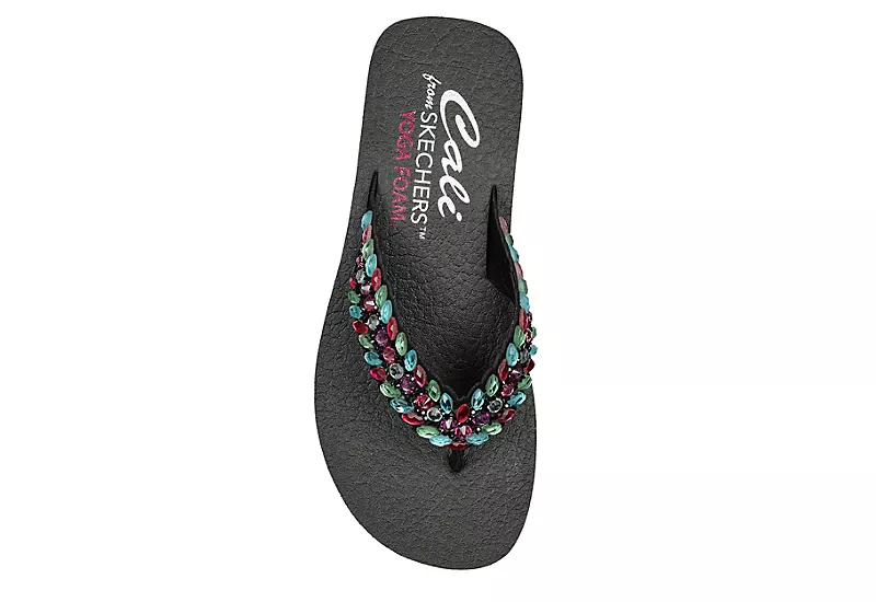 Skechers Womens Lovely Oasis Flip Flop Sandal - Black 6 Skechers Womens Lovely Oasis Flip Flop Sandal - Black - Image 4