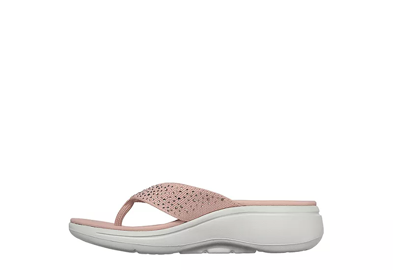 Skechers Womens Dazzle- Arch Fit Flip Flop Sandal - Pink 5 Skechers Womens Dazzle- Arch Fit Flip Flop Sandal - Pink - Image 3
