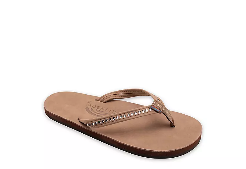 Rainbow Sandals Womens Crystal Collection Flip Flop Sandal - Brown 3 Rainbow Sandals Womens Crystal Collection Flip Flop Sandal - Brown