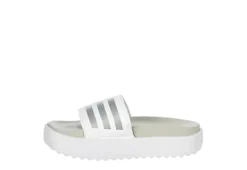 Adidas Womens Adilette Platform Slide Sandal - White 12 Adidas Womens Adilette Platform Slide Sandal - White -Fashion Women Shoe US 01 203333 03