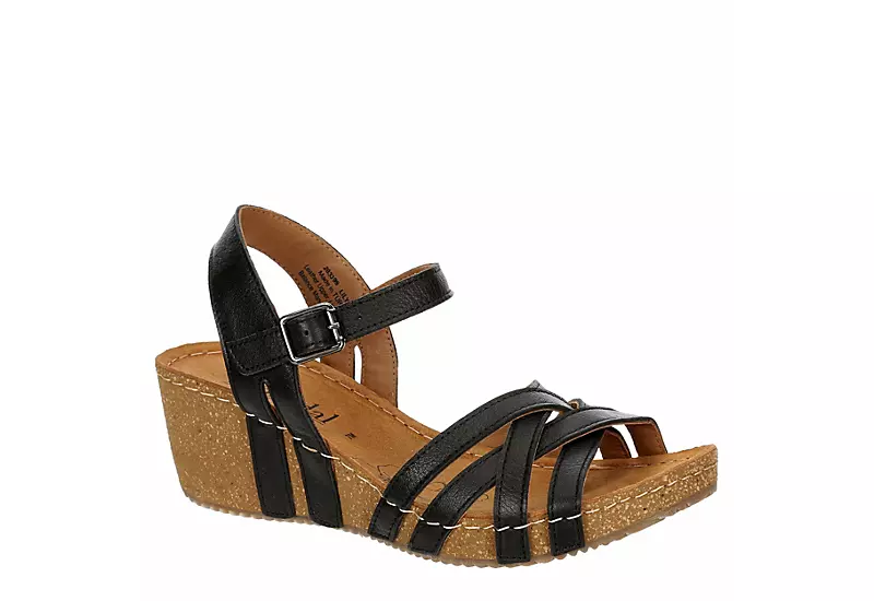 Bjorndal Womens Lily Wedge Sandal - Black 3 Bjorndal Womens Lily Wedge Sandal - Black