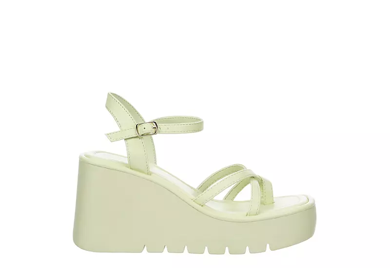 Madden Girl Womens Vaultt Wedge Sandal - Pale Green 4 Madden Girl Womens Vaultt Wedge Sandal - Pale Green - Image 2