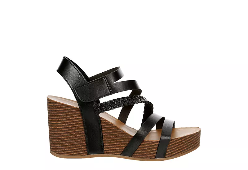 Xappeal Womens Maggy Wedge Sandal - Black 4 Xappeal Womens Maggy Wedge Sandal - Black - Image 2