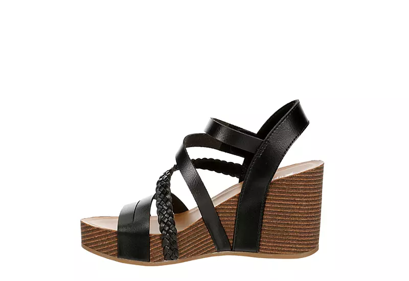 Xappeal Womens Maggy Wedge Sandal - Black 6 Xappeal Womens Maggy Wedge Sandal - Black - Image 4