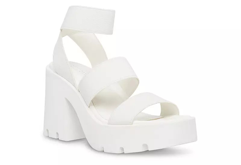 Madden Girl Womens Templee Platform Sandal - White 3 Madden Girl Womens Templee Platform Sandal - White