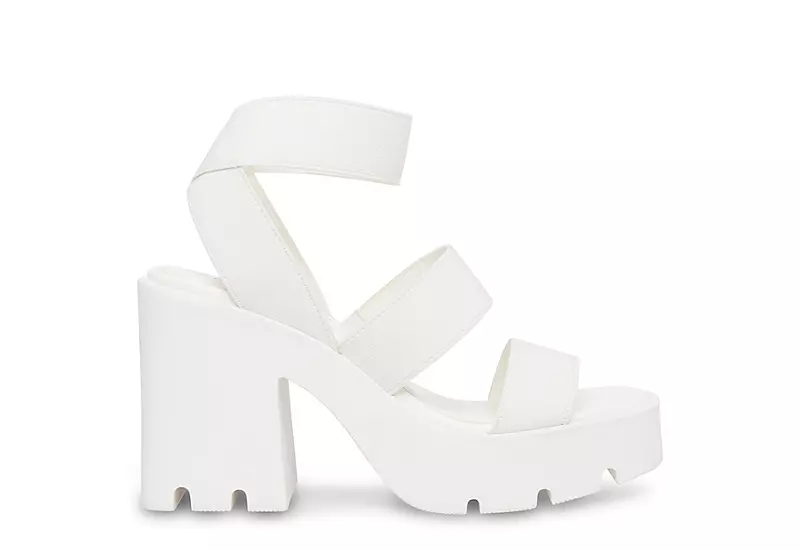 Madden Girl Womens Templee Platform Sandal - White 4 Madden Girl Womens Templee Platform Sandal - White - Image 2