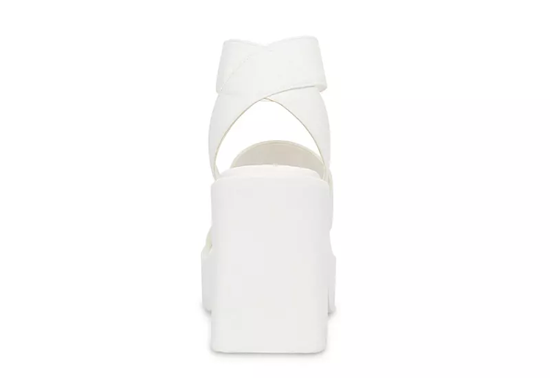 Madden Girl Womens Templee Platform Sandal - White 6 Madden Girl Womens Templee Platform Sandal - White - Image 4