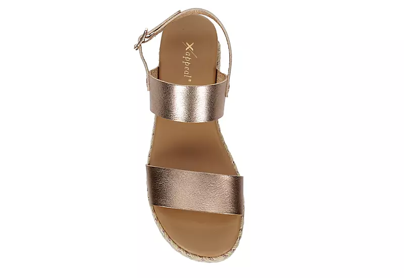 Xappeal Womens Amelia Wedge Sandal - Rose Gold 8 Xappeal Womens Amelia Wedge Sandal - Rose Gold - Image 6