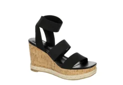 Madden Girl Womens Marandaa Wedge Sandal - Black
