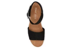 Toms Womens Diana Wedge Sandal - Black -Fashion Women Shoe US 01 203716 03