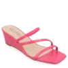 Journee Collection Womens Takarah Wedge Slip On Sandal - Pink 1 Journee Collection Womens Takarah Wedge Slip On Sandal - Pink -Fashion Women Shoe US 01 203887 00
