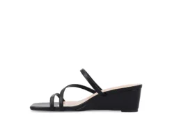 Journee Collection Womens Takarah Wedge Slip On Sandal - Black -Fashion Women Shoe US 01 203888 03
