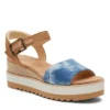 Toms Womens Diana Wedge Sandal - Denim