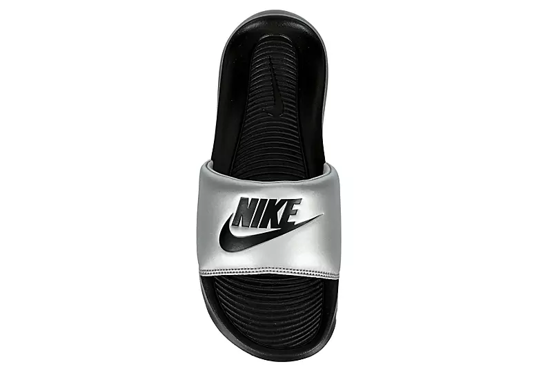 Nike Womens Victori One Slide Sandal - Silver 8 Nike Womens Victori One Slide Sandal - Silver - Image 6