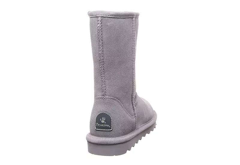 Bearpaw Womens Elle Short Fur Boot - Grey 7 Bearpaw Womens Elle Short Fur Boot - Grey - Image 5
