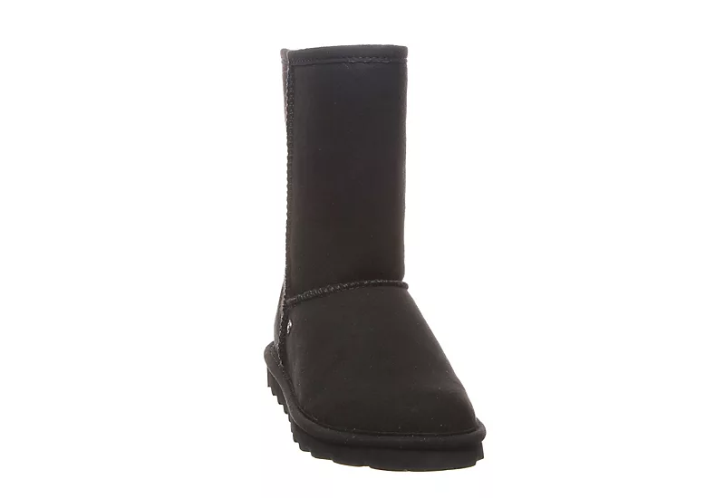 Bearpaw Womens Elle Short Vegan Fur Boot - Black 5 Bearpaw Womens Elle Short Vegan Fur Boot - Black - Image 3