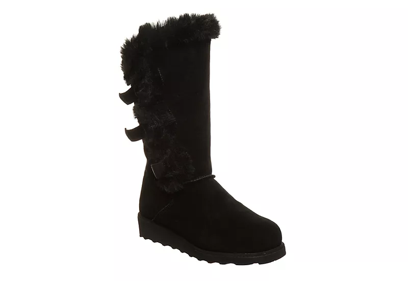 Bearpaw Womens Genevieve Fur Boot - Black 3 Bearpaw Womens Genevieve Fur Boot - Black