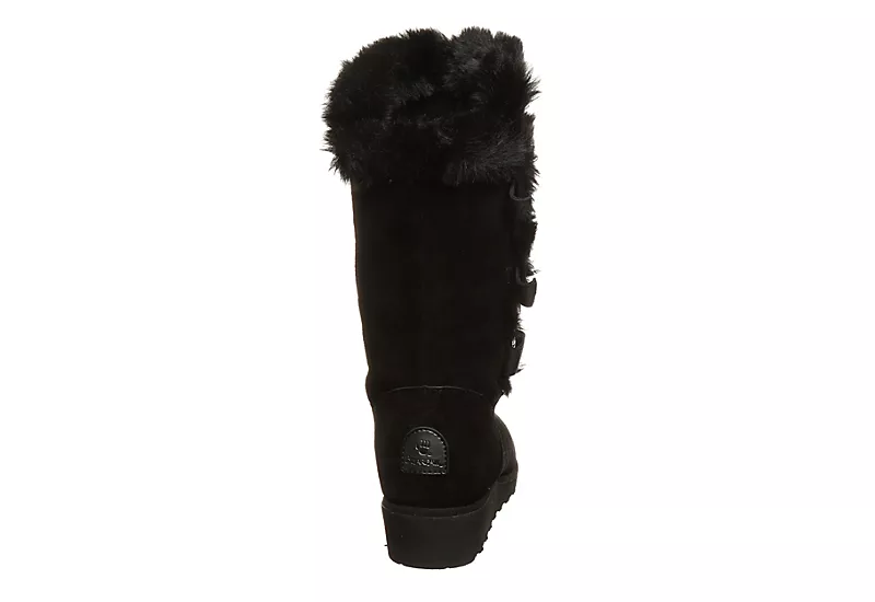 Bearpaw Womens Genevieve Fur Boot - Black 7 Bearpaw Womens Genevieve Fur Boot - Black - Image 5