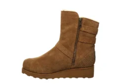 Bearpaw Womens Lucy Fur Wedge Boot - Tan -Fashion Women Shoe US 01 300779 03