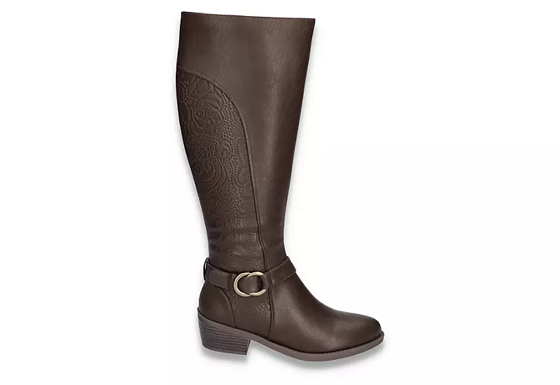 Easy Street Womens Luella Casual Tall Boot - Brown 4 Easy Street Womens Luella Casual Tall Boot - Brown - Image 2