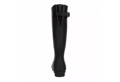 Hunter Boots Llc Womens Original Back Adj Gloss Rain Boot - Black -Fashion Women Shoe US 01 302431 04