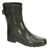 Hunter Boots Llc Womens Original Refined Short Gloss Rain Boot - Grey -Fashion Women Shoe US 01 302445 00